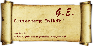 Guttenberg Enikő névjegykártya