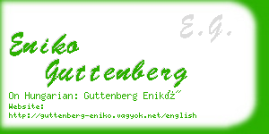 eniko guttenberg business card